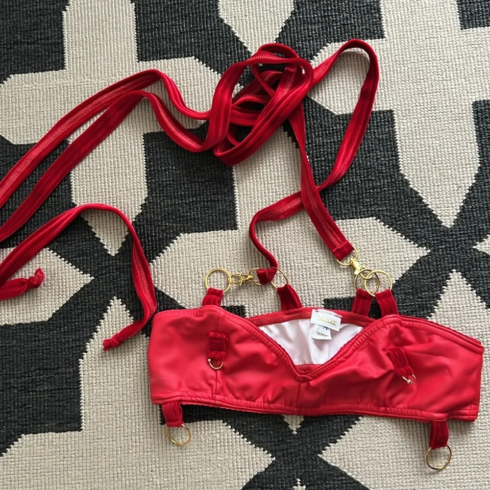 Solstice Intimates Red Strappy Paramour Set - Picture 9 of 11